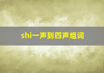 shi一声到四声组词