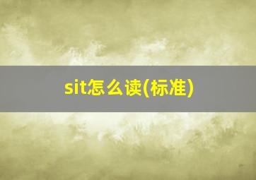 sit怎么读(标准)