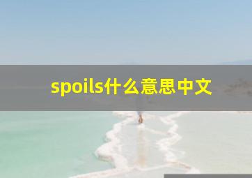 spoils什么意思中文