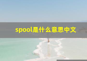 spool是什么意思中文