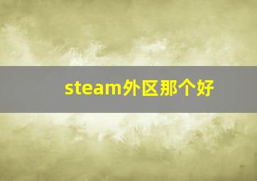 steam外区那个好