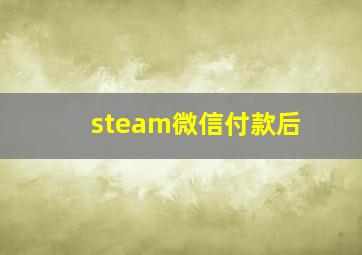 steam微信付款后