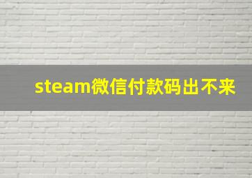 steam微信付款码出不来