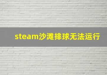 steam沙滩排球无法运行