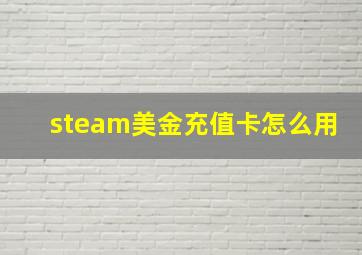 steam美金充值卡怎么用