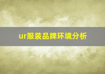 ur服装品牌环境分析