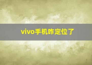 vivo手机咋定位了