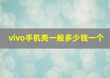 vivo手机壳一般多少钱一个