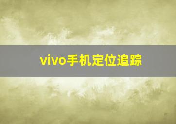 vivo手机定位追踪