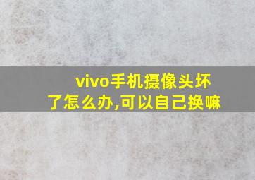 vivo手机摄像头坏了怎么办,可以自己换嘛