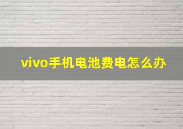 vivo手机电池费电怎么办