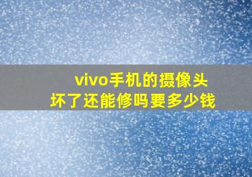 vivo手机的摄像头坏了还能修吗要多少钱