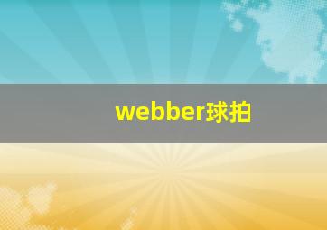 webber球拍