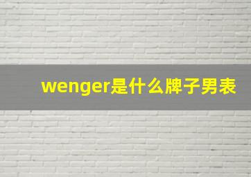 wenger是什么牌子男表