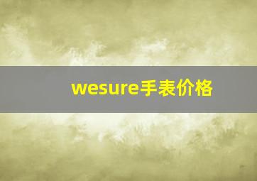 wesure手表价格