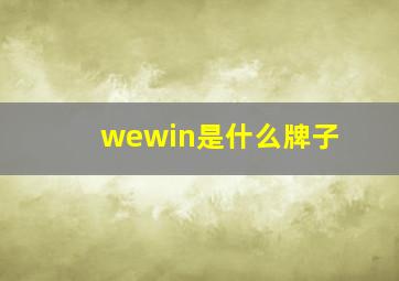 wewin是什么牌子