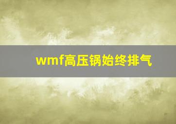 wmf高压锅始终排气