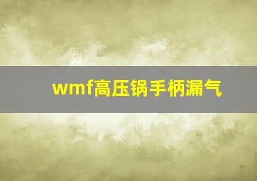 wmf高压锅手柄漏气