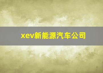 xev新能源汽车公司