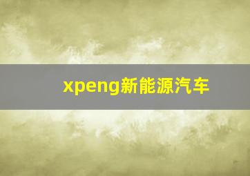 xpeng新能源汽车