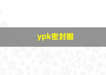 ypk密封圈