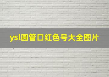 ysl圆管口红色号大全图片