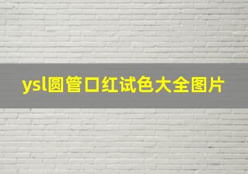 ysl圆管口红试色大全图片