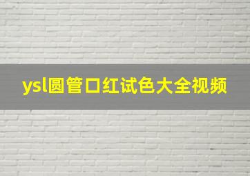 ysl圆管口红试色大全视频