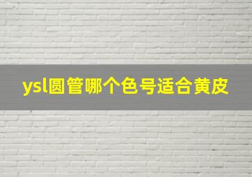 ysl圆管哪个色号适合黄皮