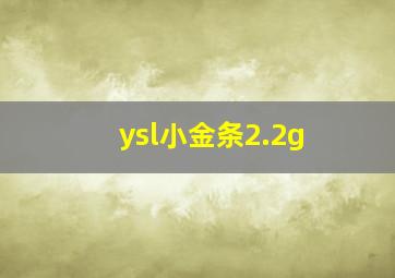 ysl小金条2.2g