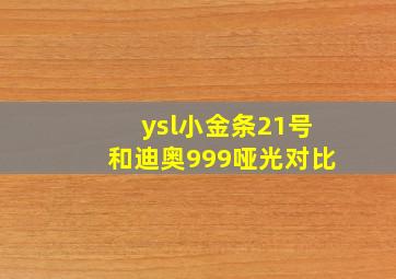 ysl小金条21号和迪奥999哑光对比