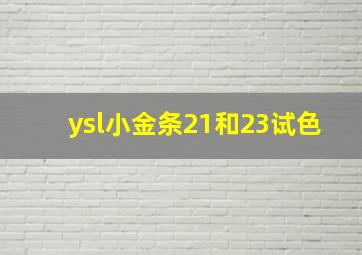 ysl小金条21和23试色