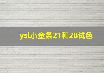 ysl小金条21和28试色