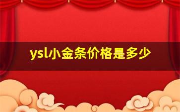 ysl小金条价格是多少