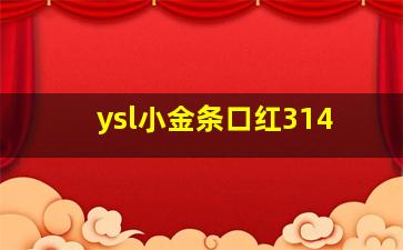 ysl小金条口红314