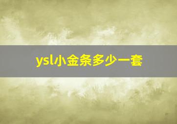 ysl小金条多少一套