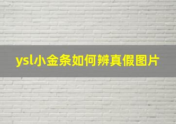 ysl小金条如何辨真假图片