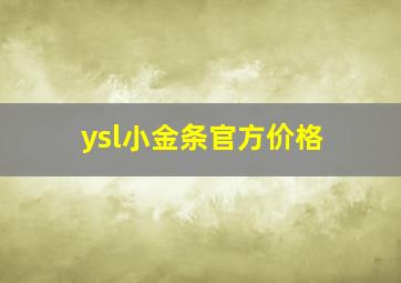 ysl小金条官方价格