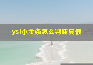 ysl小金条怎么判断真假