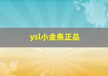 ysl小金条正品