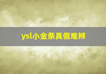 ysl小金条真假难辨