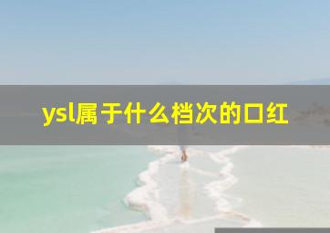 ysl属于什么档次的口红