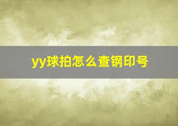 yy球拍怎么查钢印号