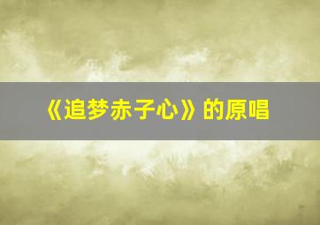 《追梦赤子心》的原唱