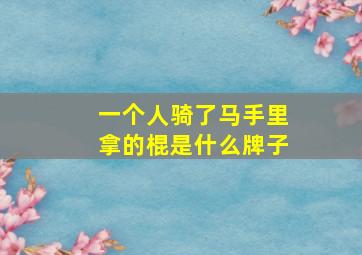 一个人骑了马手里拿的棍是什么牌子