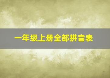 一年级上册全部拼音表