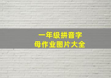 一年级拼音字母作业图片大全