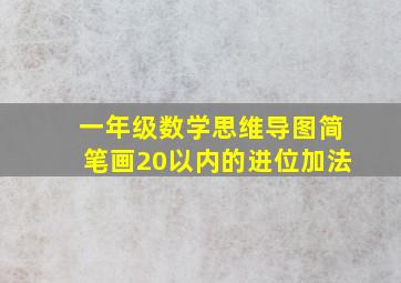 一年级数学思维导图简笔画20以内的进位加法