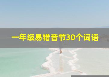 一年级易错音节30个词语