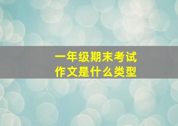 一年级期末考试作文是什么类型